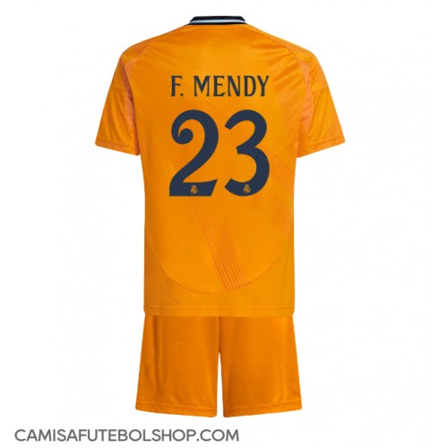 Camisa de time de futebol Real Madrid Ferland Mendy #23 Replicas 2º Equipamento Infantil 2024-25 Manga Curta (+ Calças curtas)